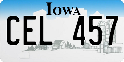 IA license plate CEL457