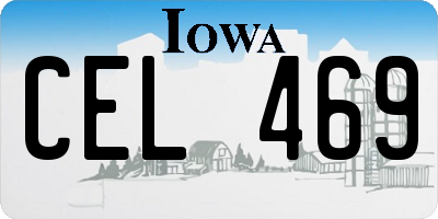IA license plate CEL469