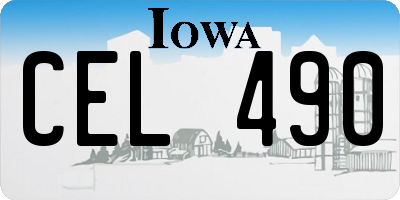 IA license plate CEL490