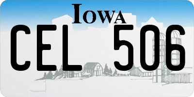 IA license plate CEL506