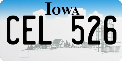 IA license plate CEL526