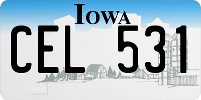 IA license plate CEL531