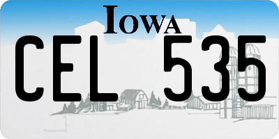 IA license plate CEL535