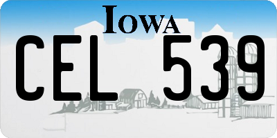 IA license plate CEL539