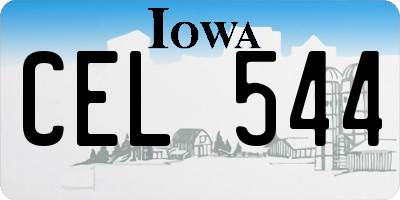 IA license plate CEL544