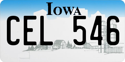 IA license plate CEL546
