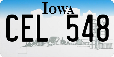 IA license plate CEL548