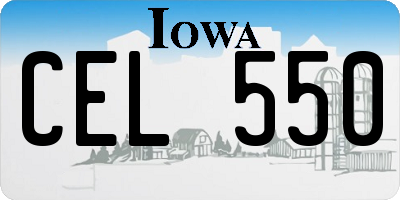 IA license plate CEL550