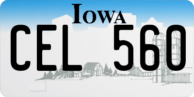 IA license plate CEL560