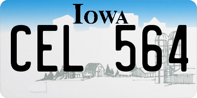 IA license plate CEL564