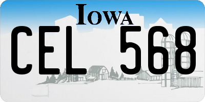 IA license plate CEL568