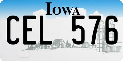 IA license plate CEL576