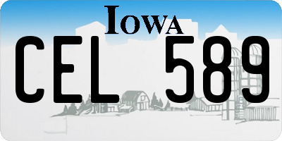 IA license plate CEL589