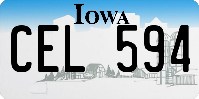 IA license plate CEL594