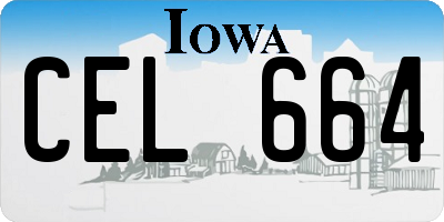 IA license plate CEL664