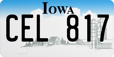 IA license plate CEL817