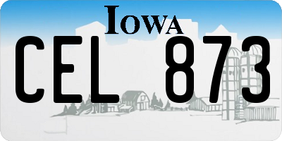 IA license plate CEL873