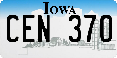 IA license plate CEN370
