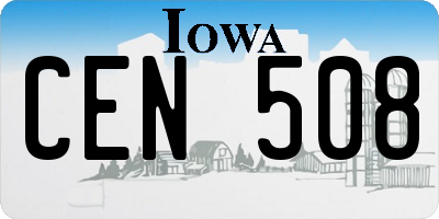 IA license plate CEN508