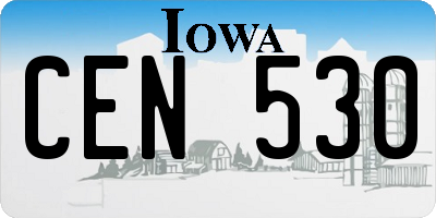 IA license plate CEN530