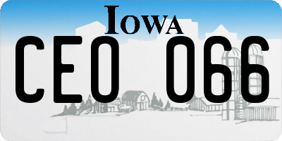 IA license plate CEO066