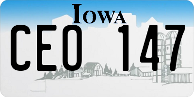 IA license plate CEO147