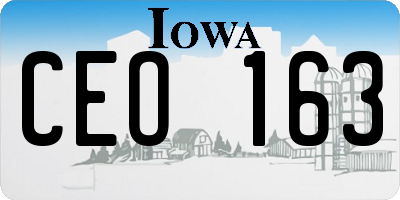 IA license plate CEO163