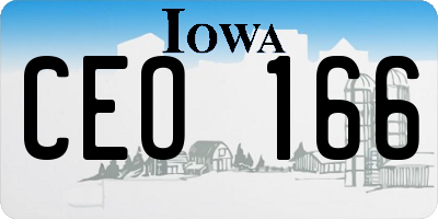 IA license plate CEO166