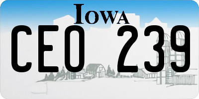 IA license plate CEO239