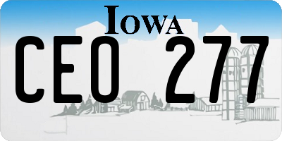 IA license plate CEO277