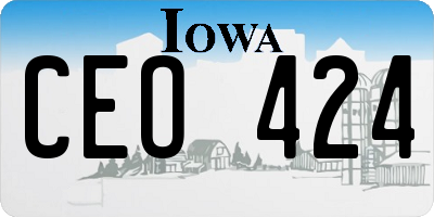 IA license plate CEO424