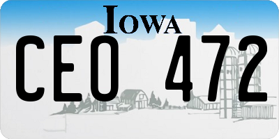 IA license plate CEO472