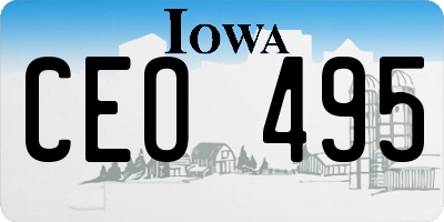 IA license plate CEO495