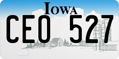 IA license plate CEO527