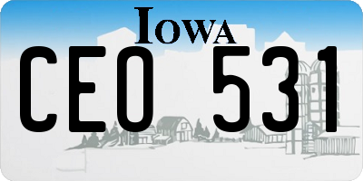 IA license plate CEO531