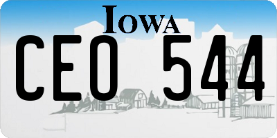 IA license plate CEO544