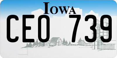 IA license plate CEO739