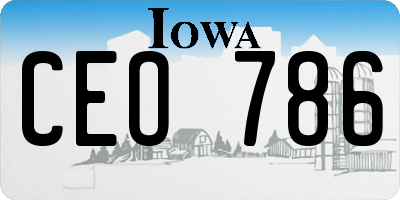 IA license plate CEO786