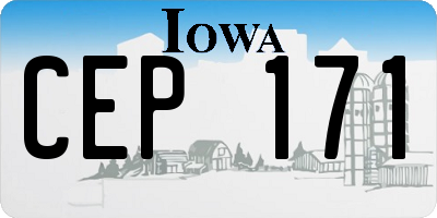 IA license plate CEP171