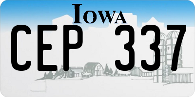 IA license plate CEP337