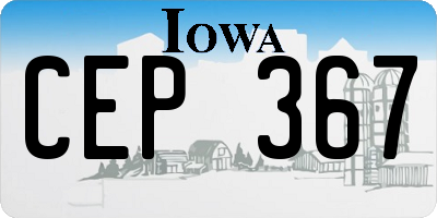 IA license plate CEP367