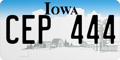 IA license plate CEP444