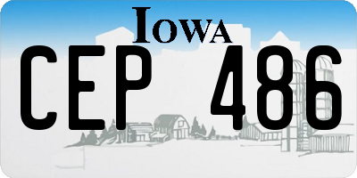 IA license plate CEP486