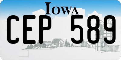 IA license plate CEP589