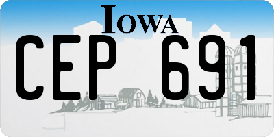 IA license plate CEP691