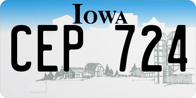 IA license plate CEP724