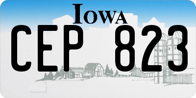 IA license plate CEP823