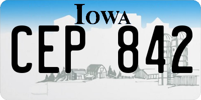 IA license plate CEP842