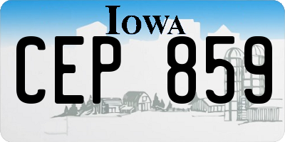 IA license plate CEP859
