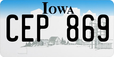 IA license plate CEP869